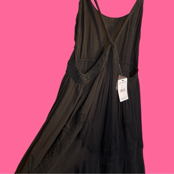 NWT Free People Encrusted Beaded Mesh Mini Dress Sz L - Picture 5 of 9